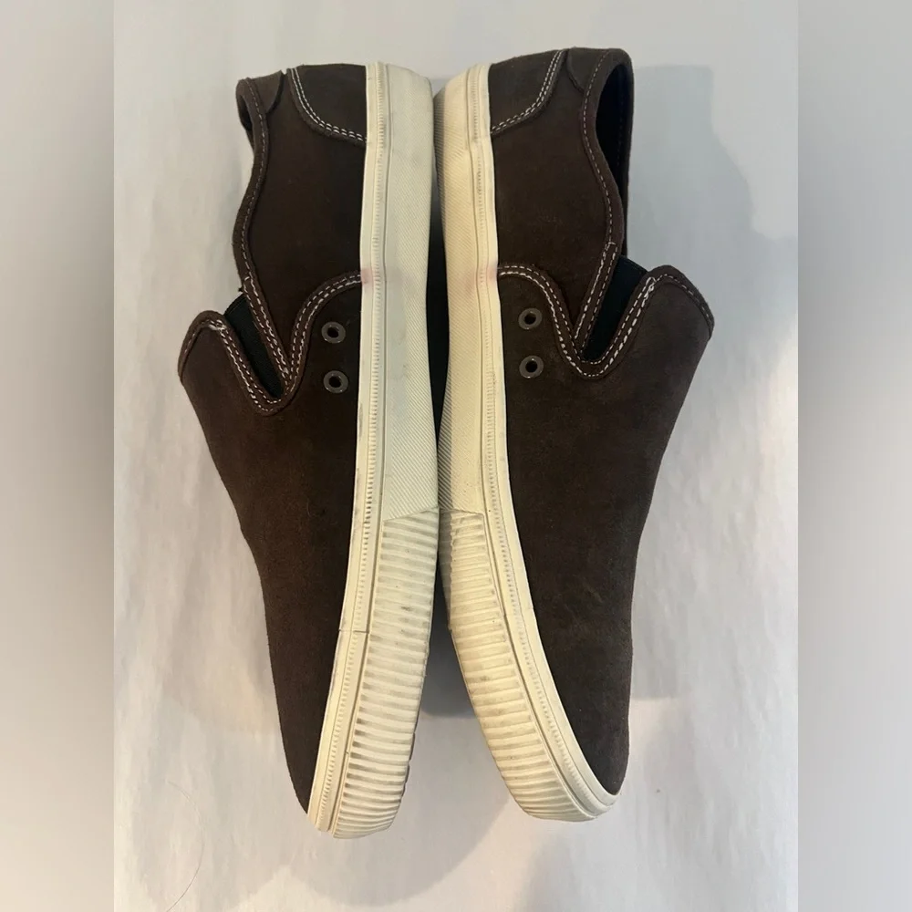 TOMS Men's Size 10 Nubuck Baja Slip On In Chocolate‎ Brown